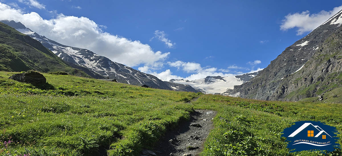 sentiero di salita rifugio bezzi - valgrisenche